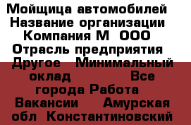 Мойщица автомобилей › Название организации ­ Компания М, ООО › Отрасль предприятия ­ Другое › Минимальный оклад ­ 14 000 - Все города Работа » Вакансии   . Амурская обл.,Константиновский р-н